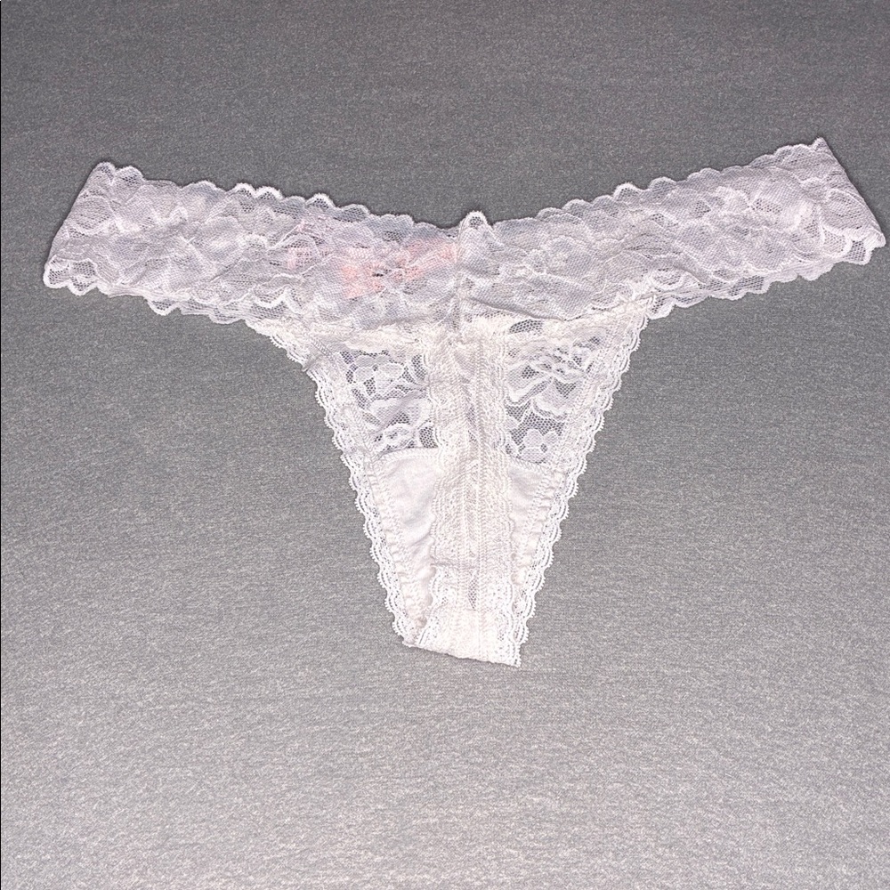 Victoria’s Secret Sexy Lace Thong Rhinestone Love New with tags Large VS Panty - Picture 6 of 8
